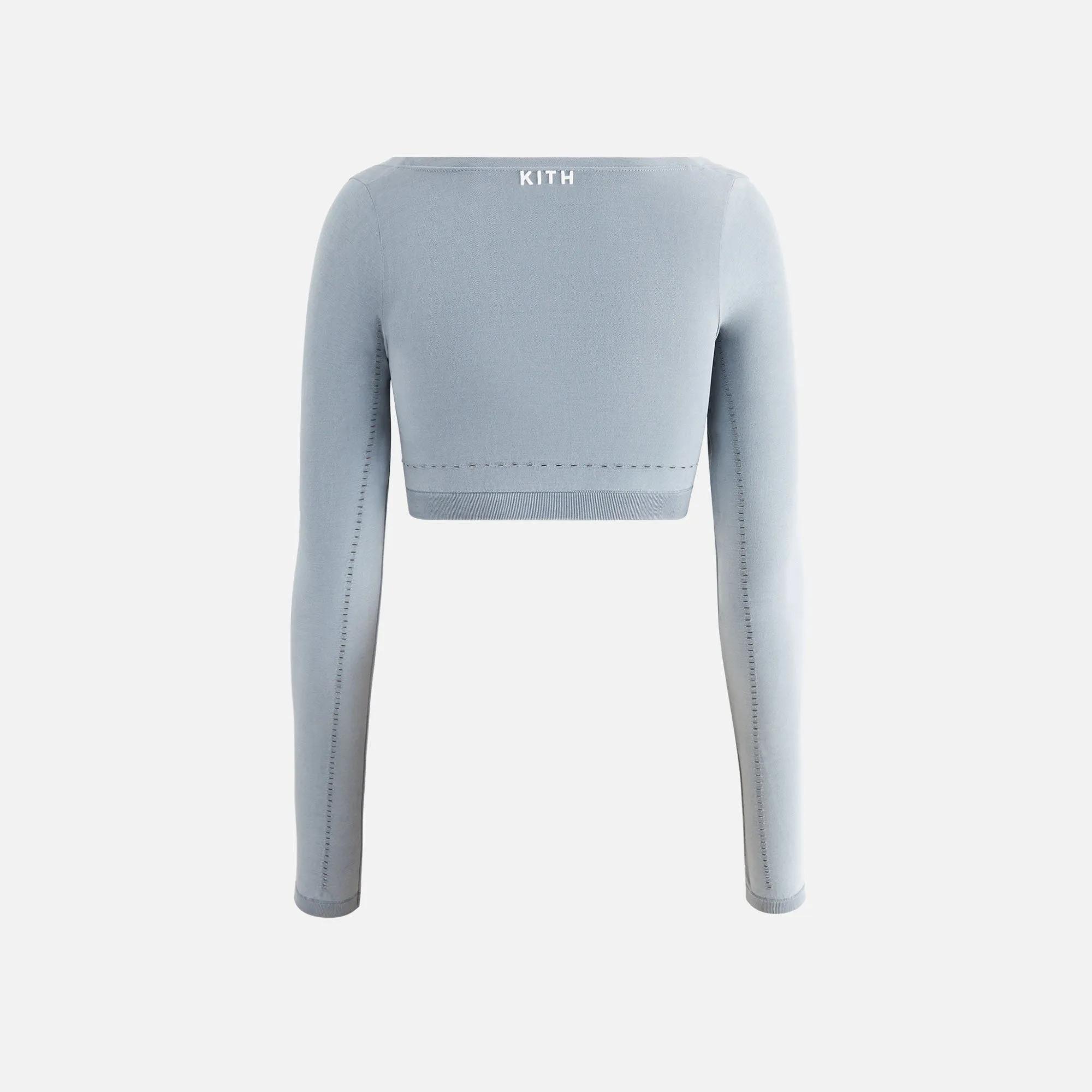 Kith Women Cadence Pointelle Long Sleeve Bra Top - Asteroid