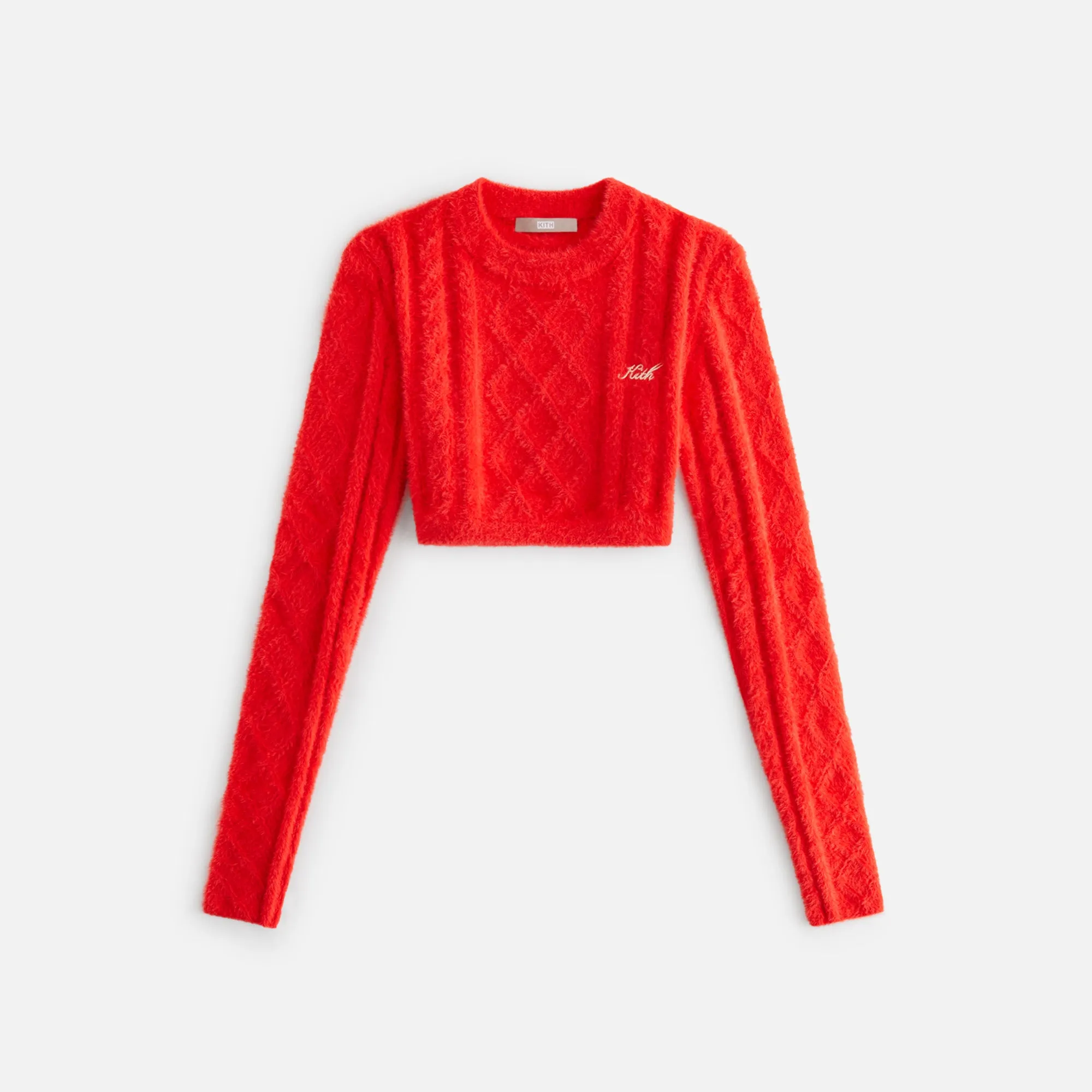 Kith Women Maddox Mohair Cropped Long Sleeve - Cinnabar