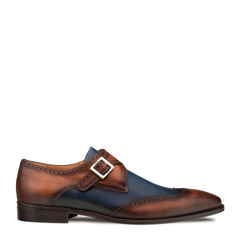 Leather Wing Tip Monk Strap