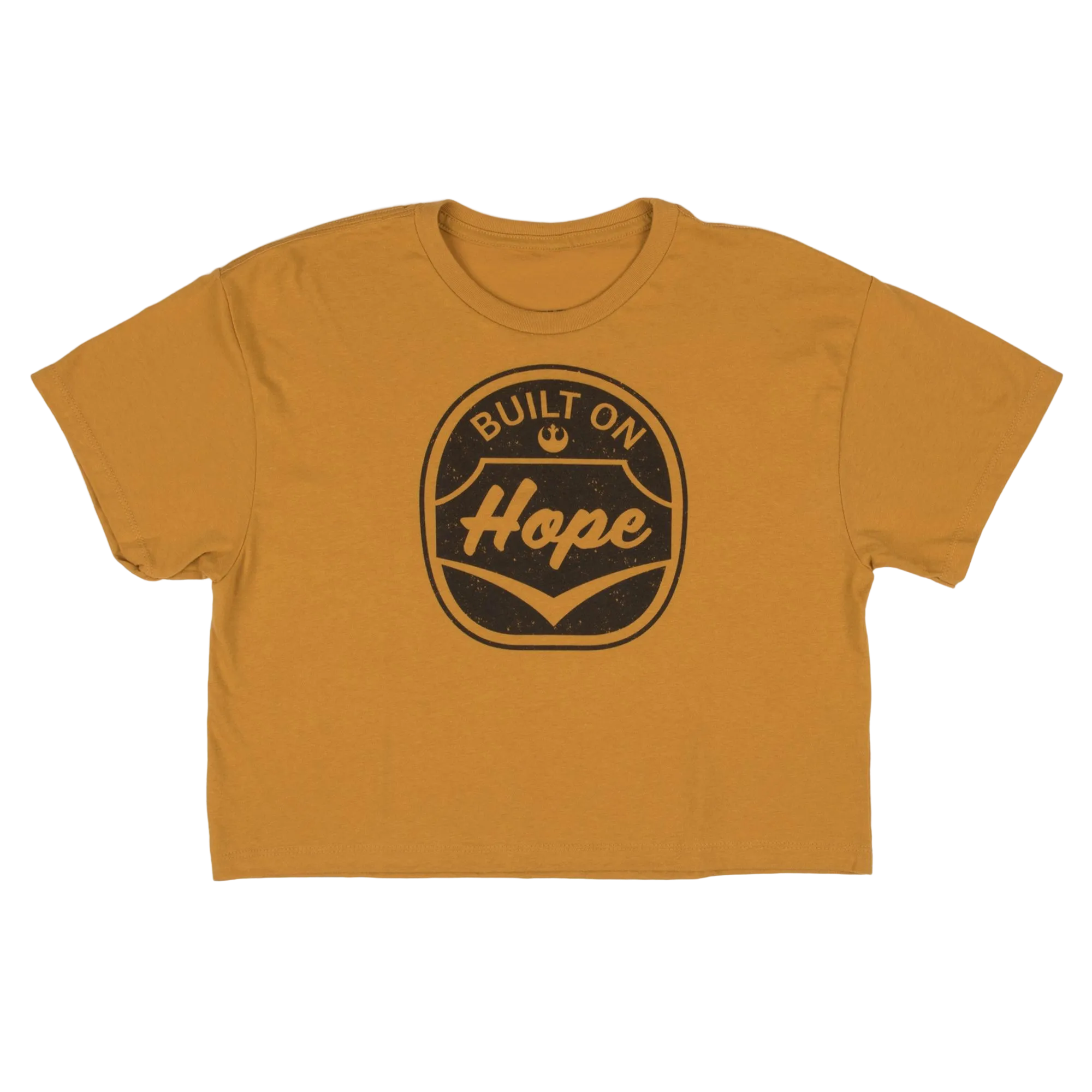 Leia Built On Hope Cropped Gold Tee