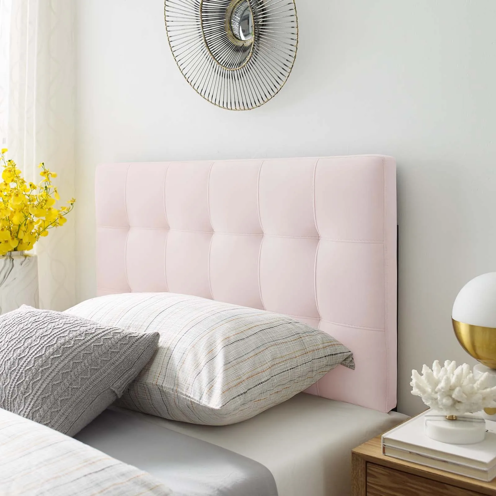 Lily Biscuit Tufted Performance Velvet Headboard