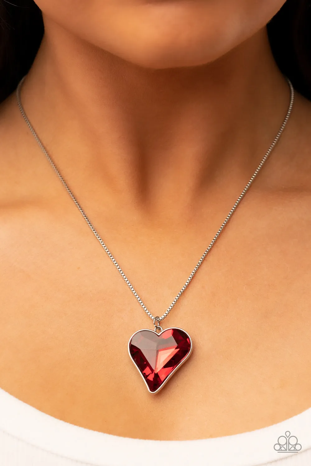 Lockdown My Heart - Red Necklace