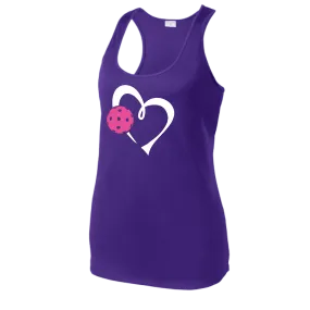 Love Picklabell Heart (Pink) | Women’s Racerback Tank | 100% Polyester