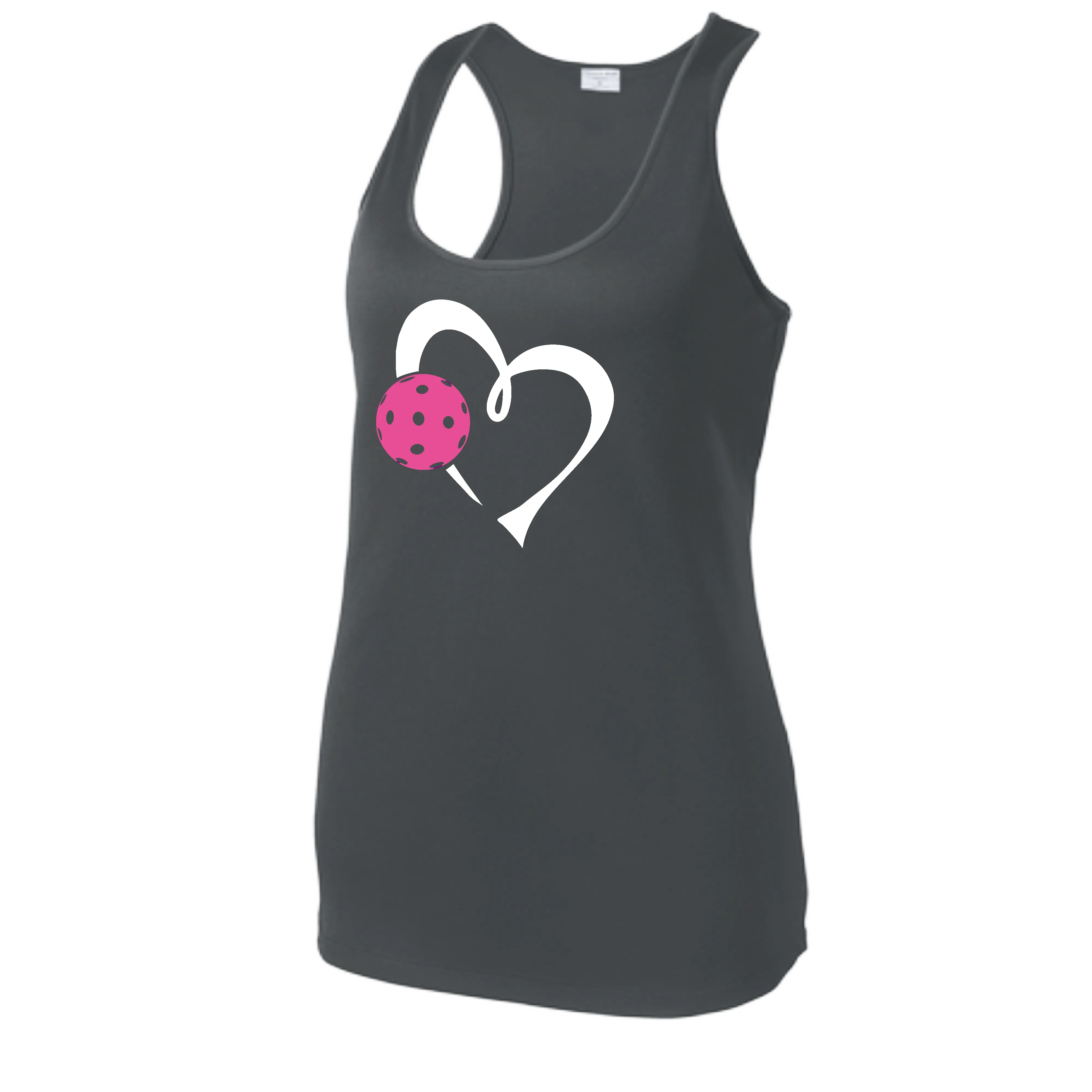 Love Picklabell Heart (Pink) | Women’s Racerback Tank | 100% Polyester