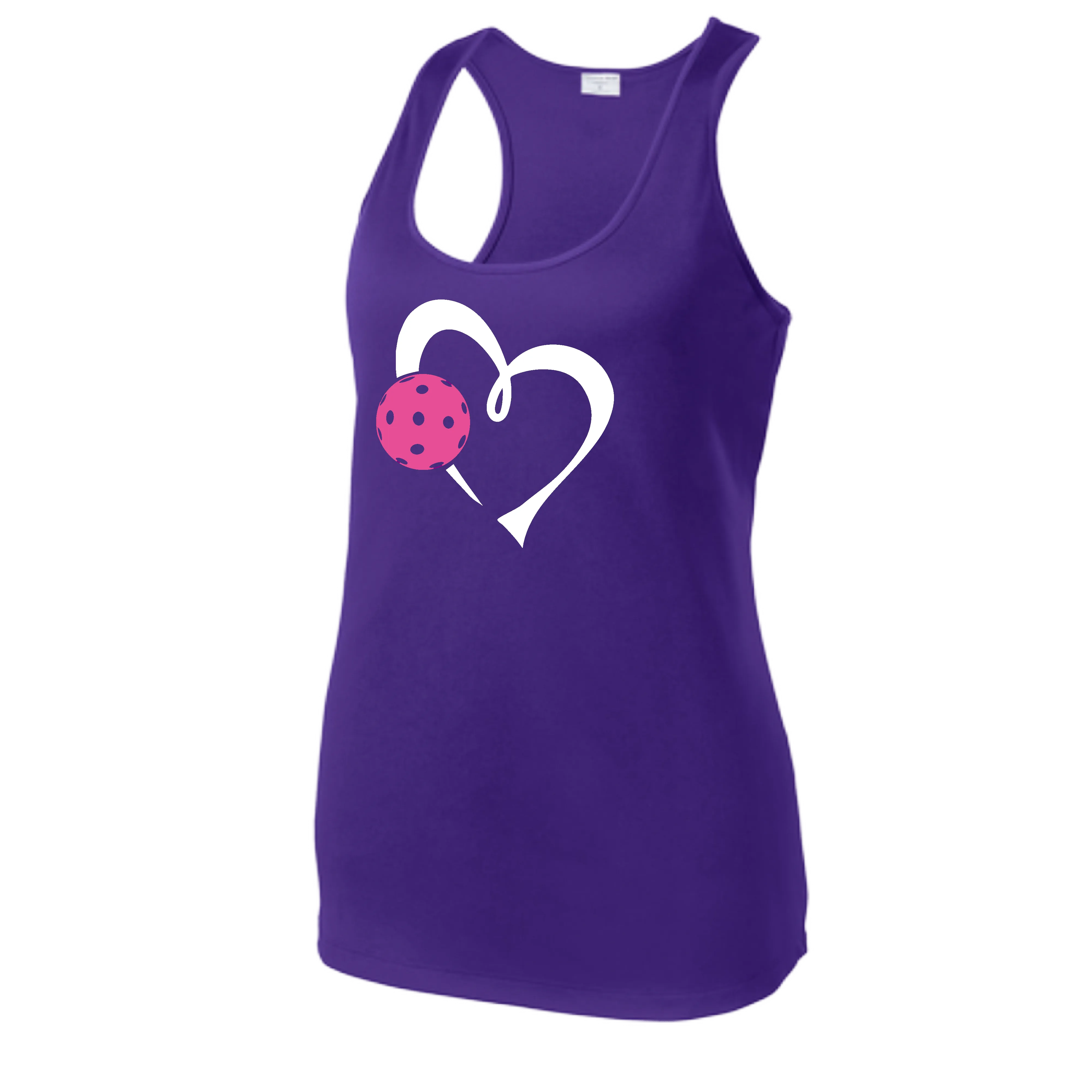 Love Picklabell Heart (Pink) | Women’s Racerback Tank | 100% Polyester