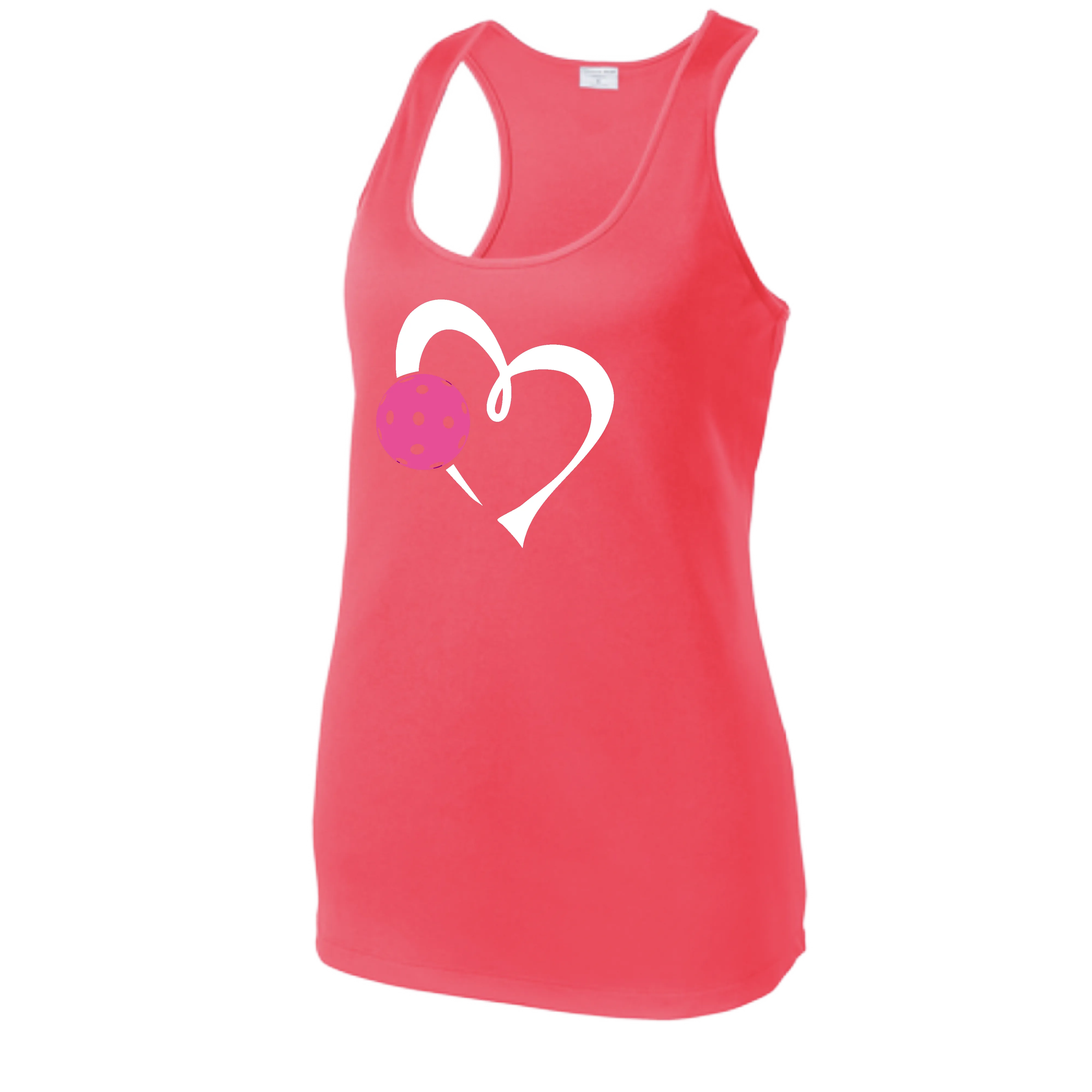 Love Picklabell Heart (Pink) | Women’s Racerback Tank | 100% Polyester