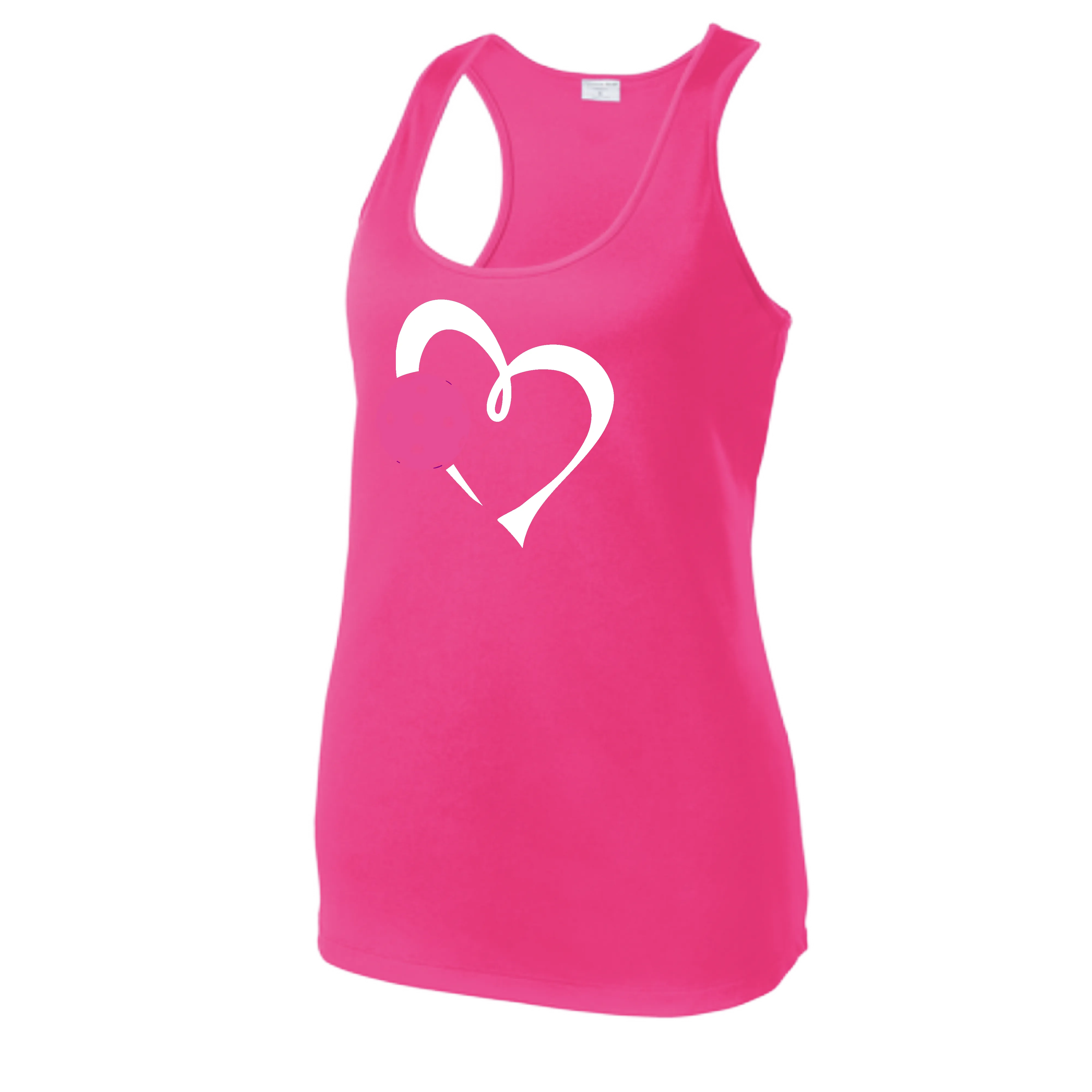 Love Picklabell Heart (Pink) | Women’s Racerback Tank | 100% Polyester