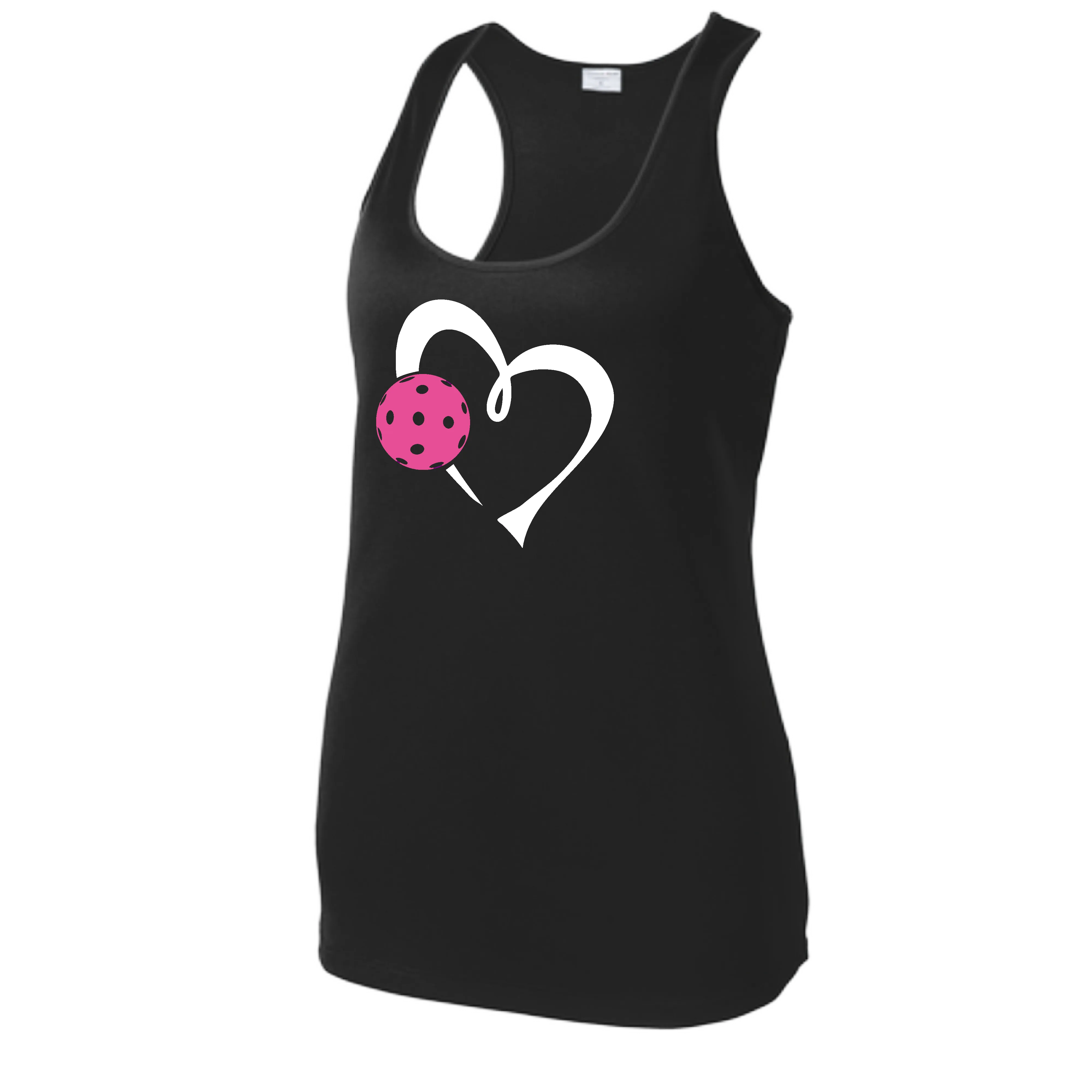 Love Picklabell Heart (Pink) | Women’s Racerback Tank | 100% Polyester