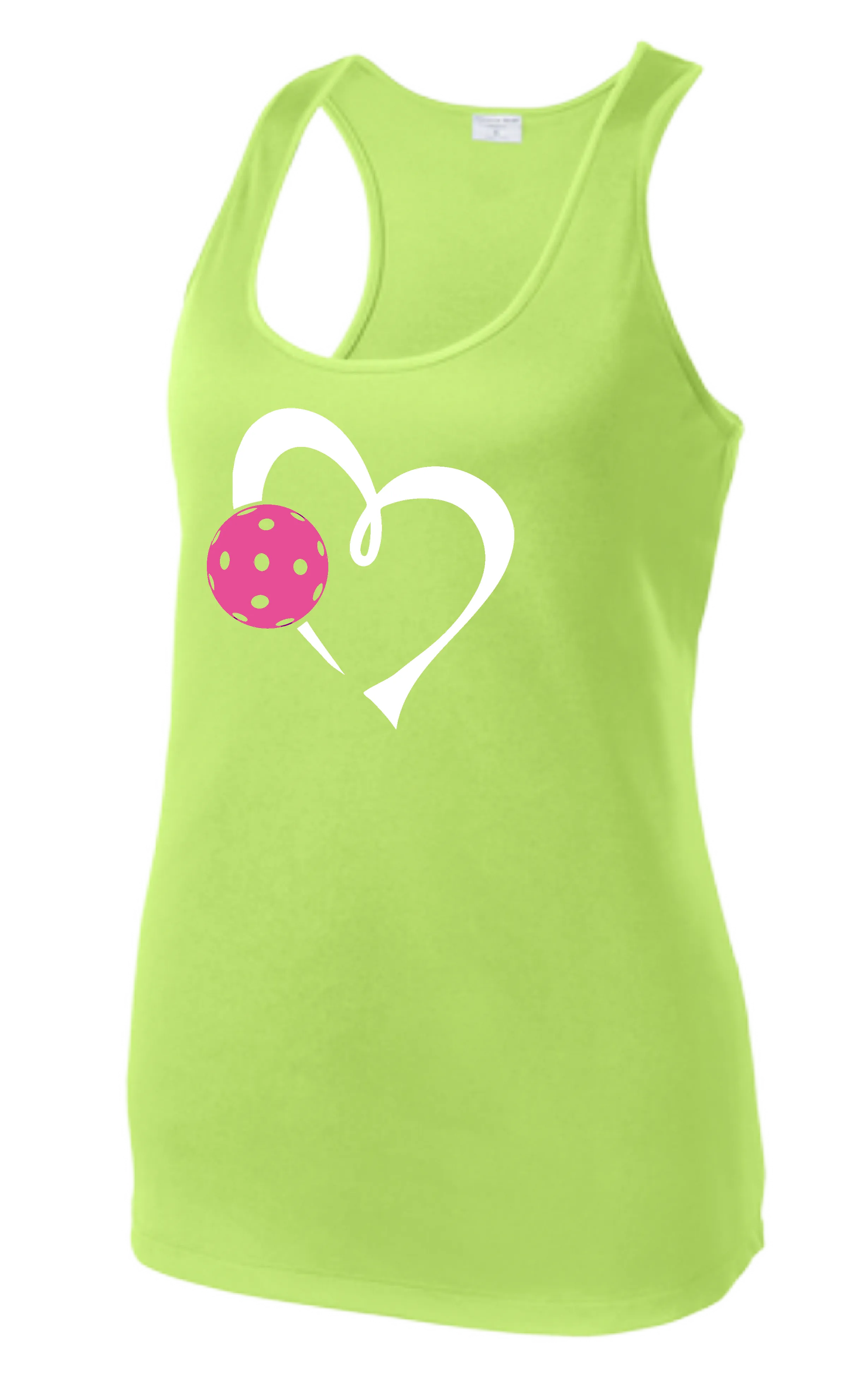 Love Picklabell Heart (Pink) | Women’s Racerback Tank | 100% Polyester