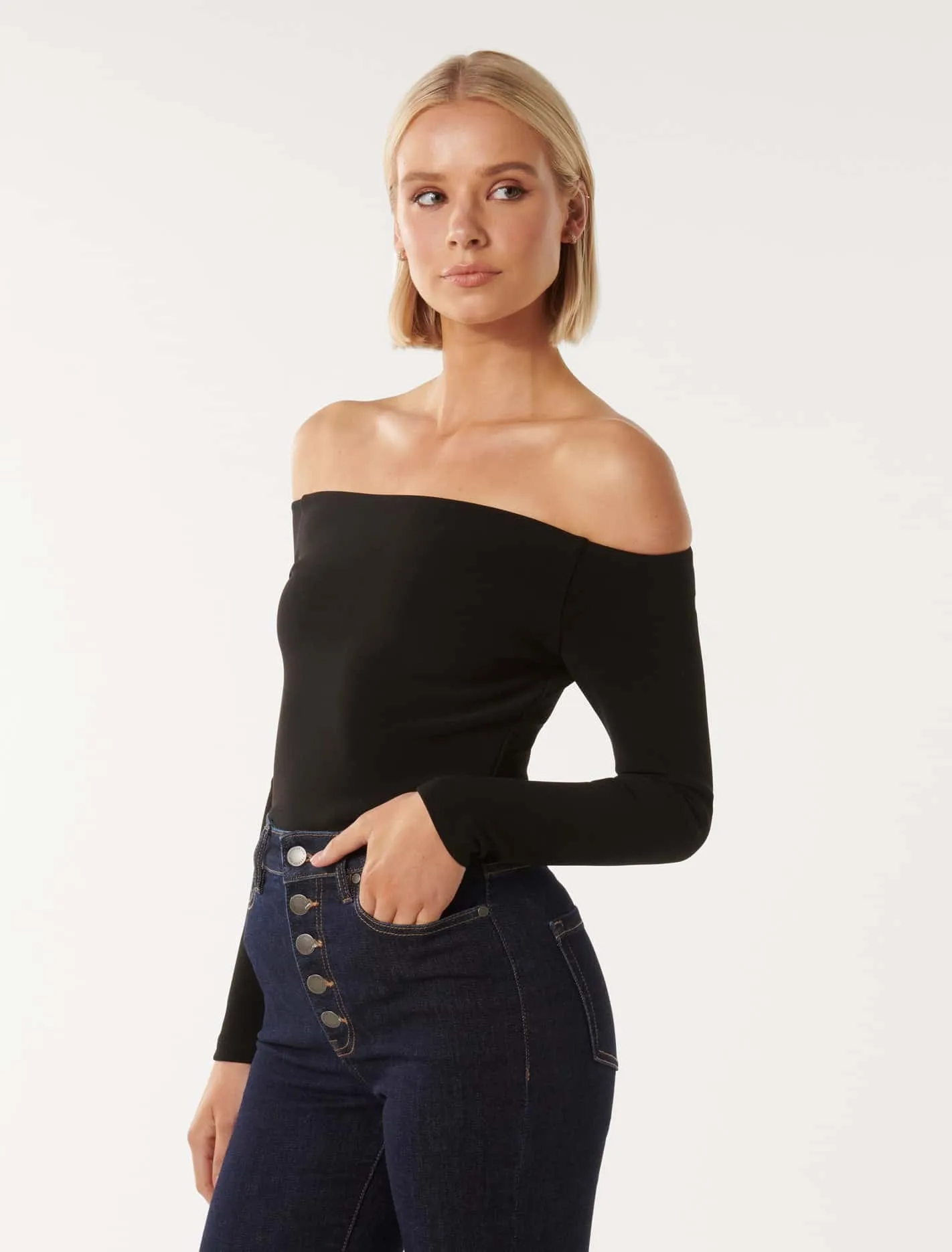 Marielle High Bardot Top