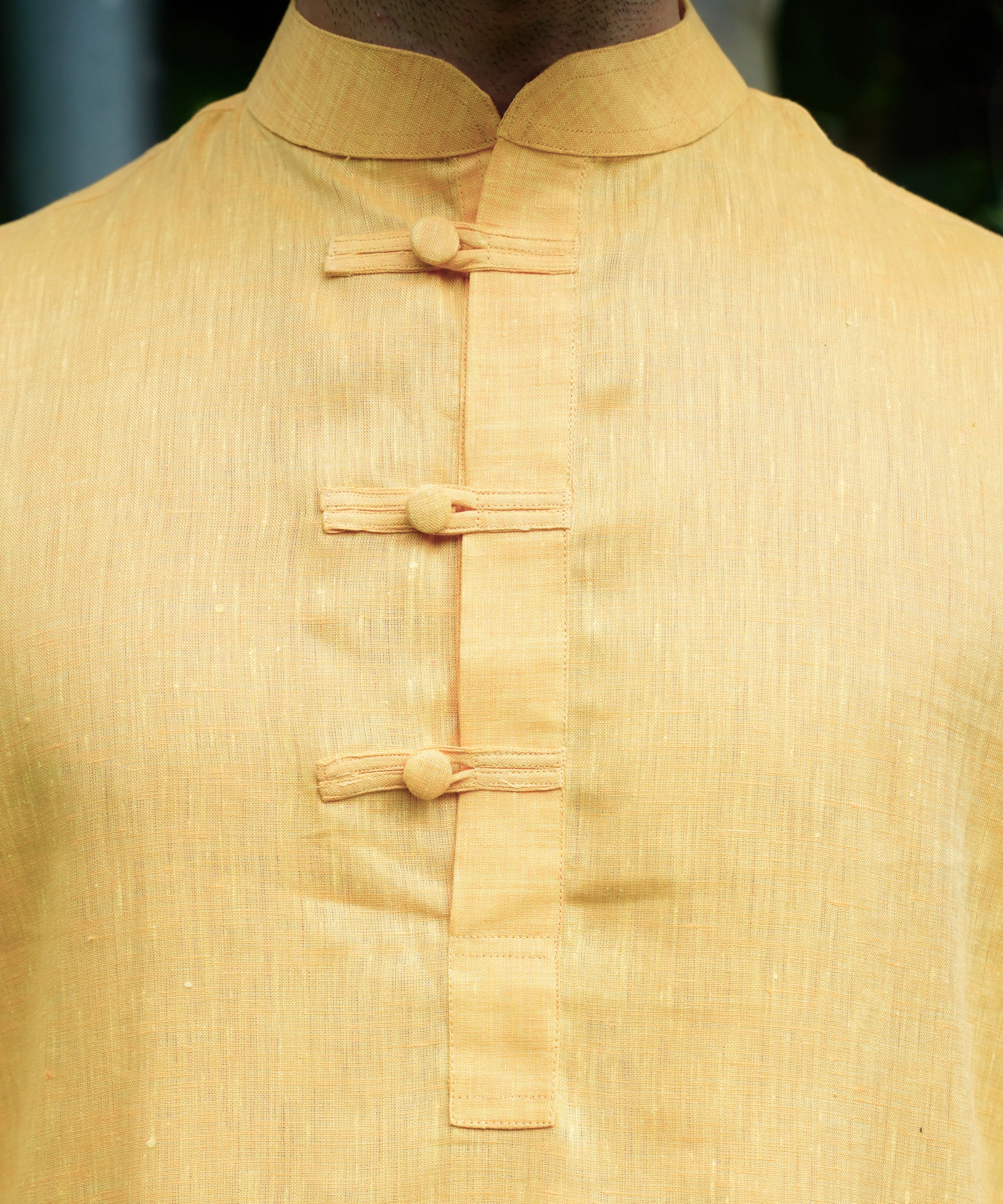 Marigold Linen Kurta Pyjama Set