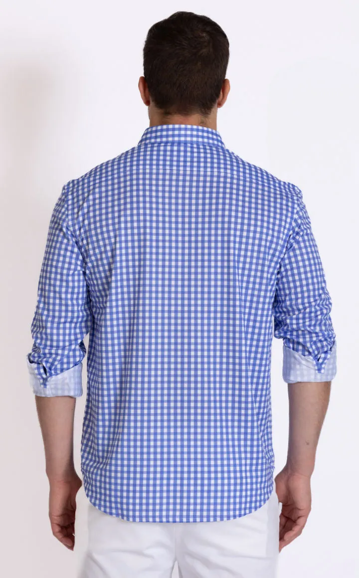 Mauro Long Sleeve Check Tech Shirt