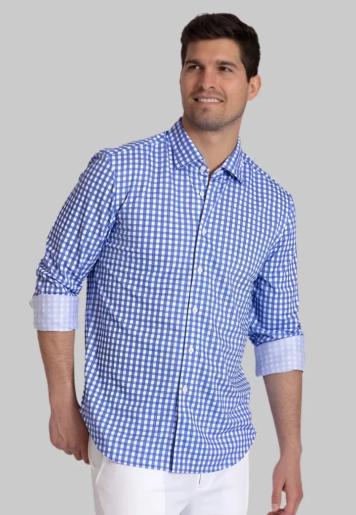 Mauro Long Sleeve Check Tech Shirt