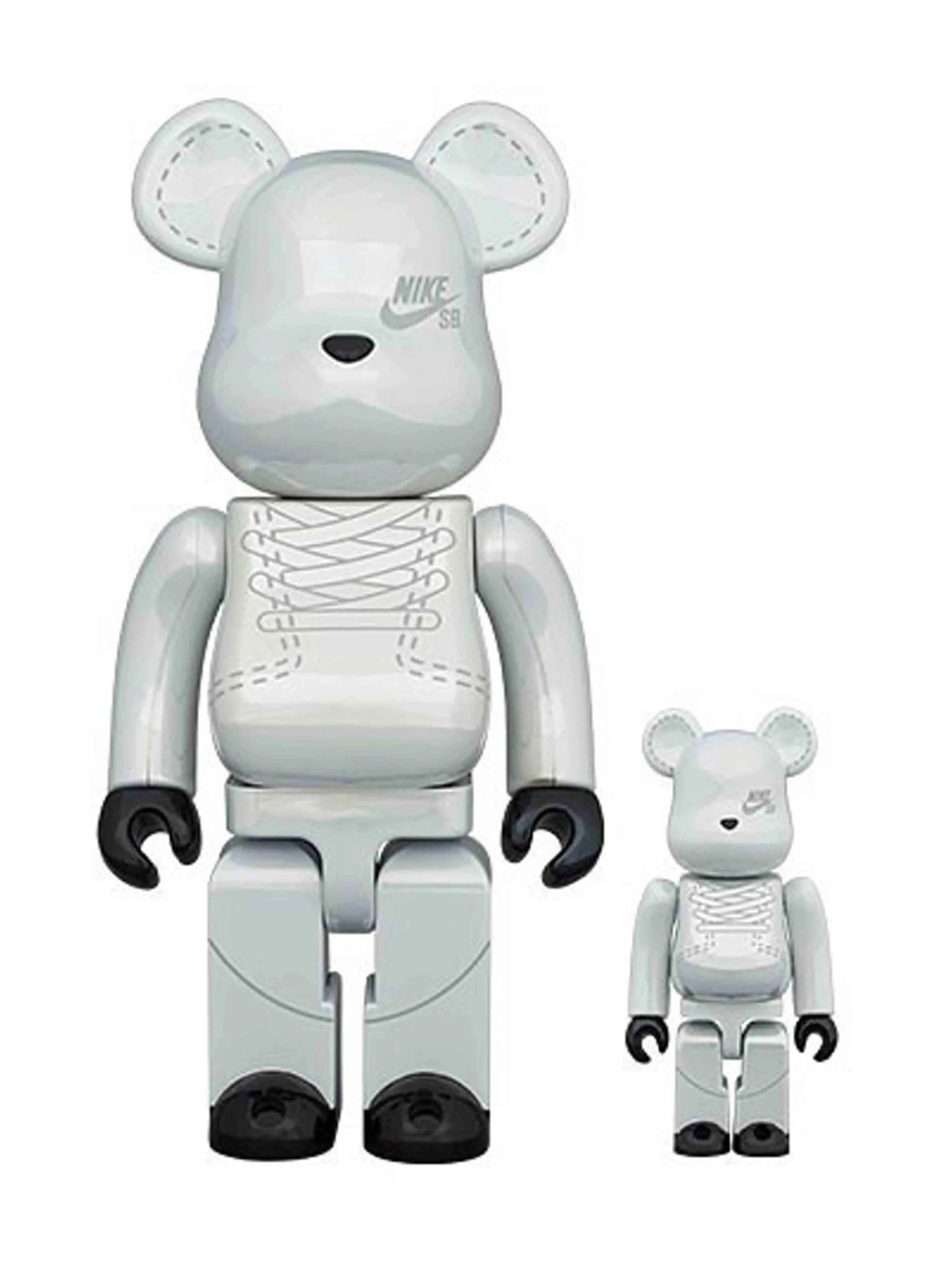 Medicom Toy Be@rbrick Nike SB White 2020 100% & 400% Set