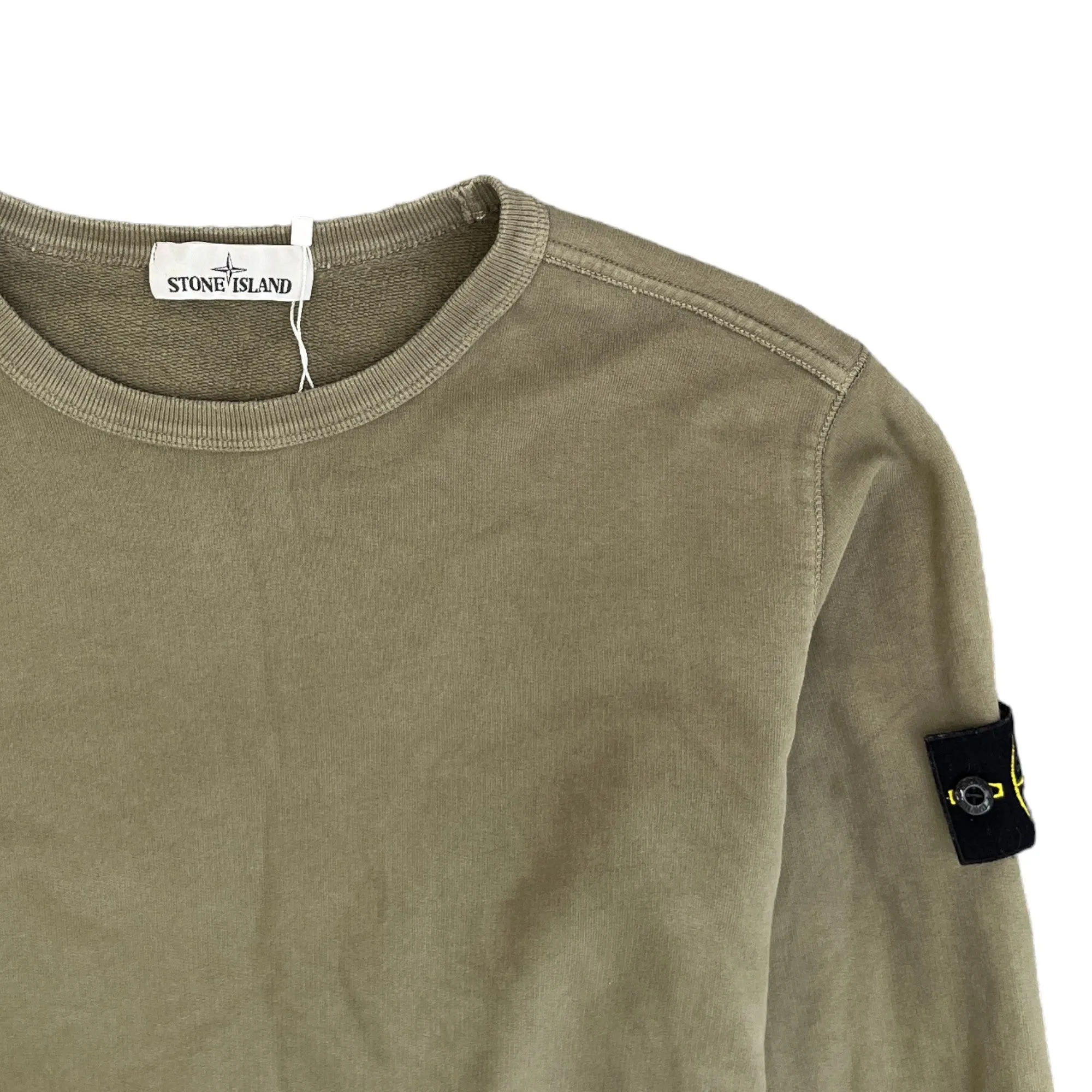 Men's Applique Logo Sweatshirt Khaki Size L