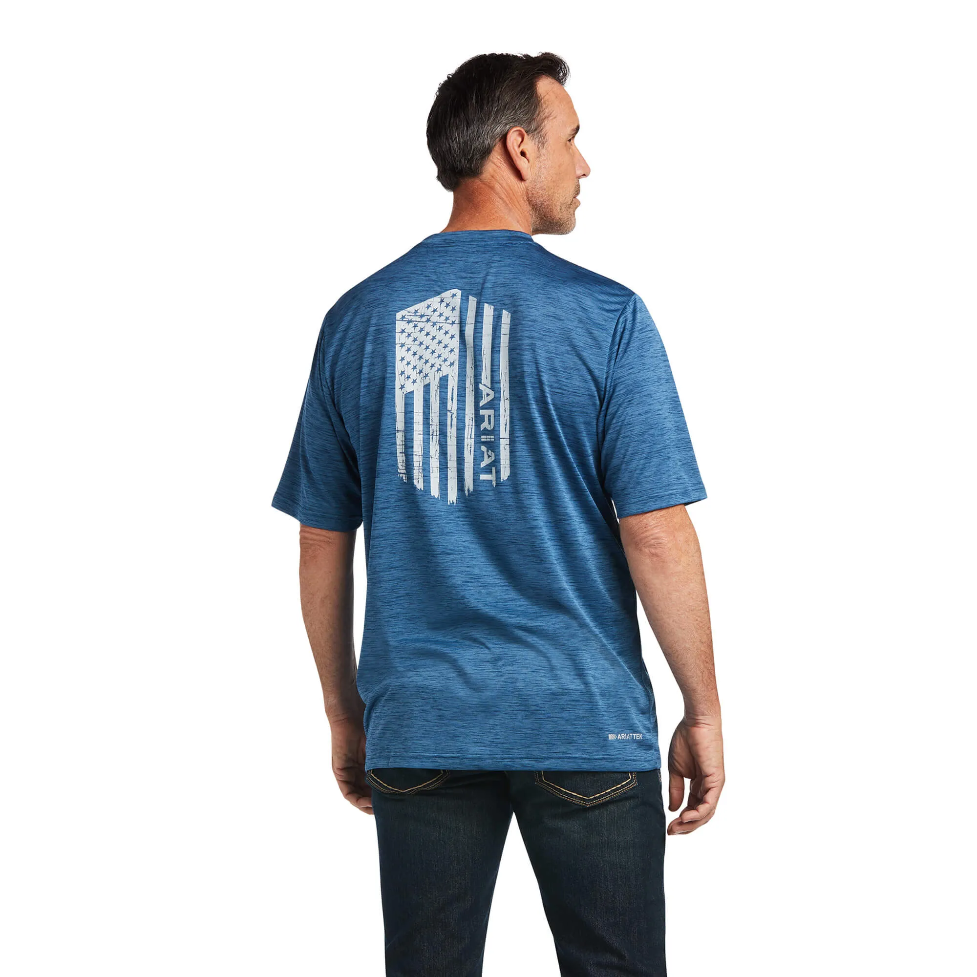 Men's Ariat Charger Vertical Flag Tee