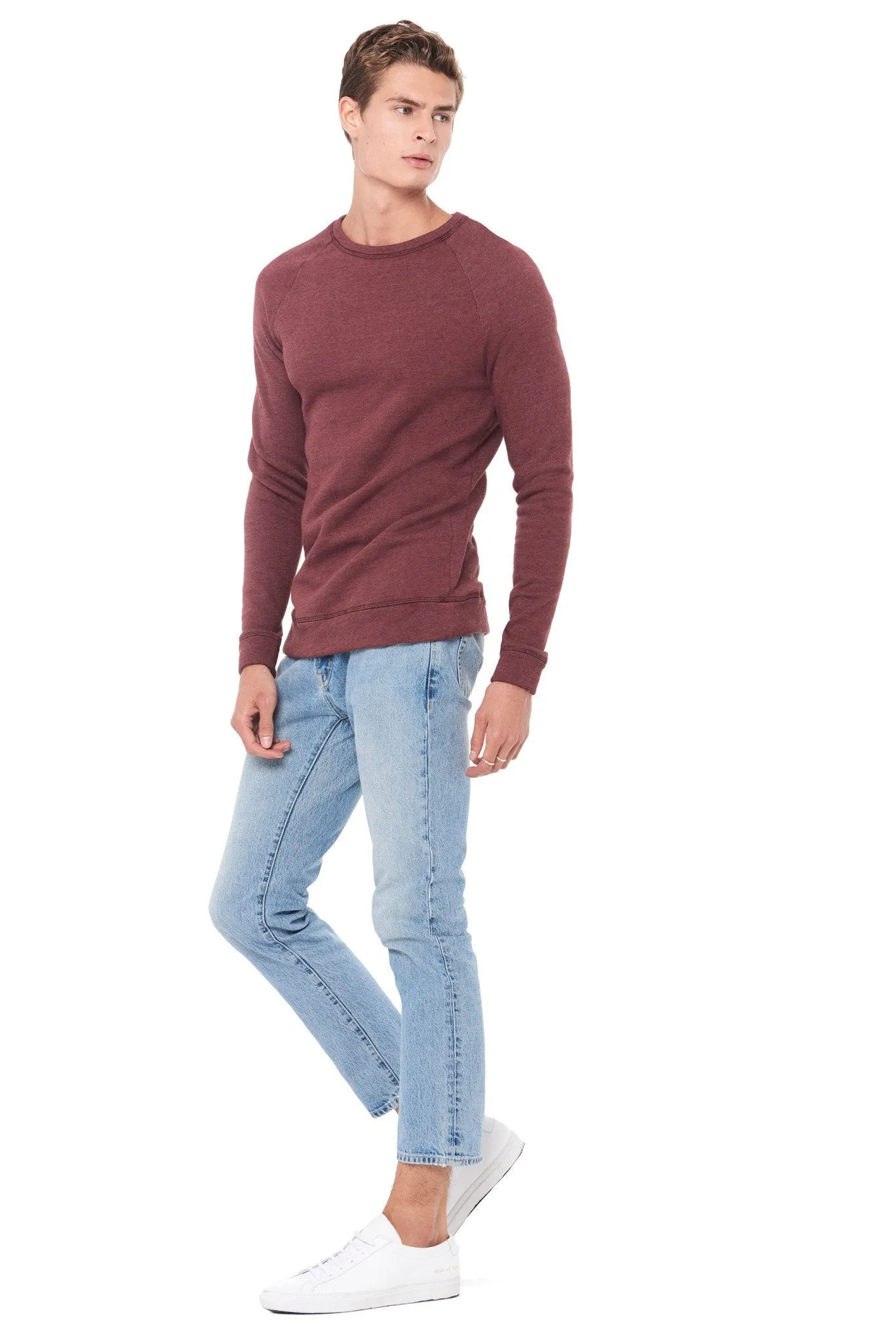 Men's French Terry Slim Fit Crew Neck Sweatshirt