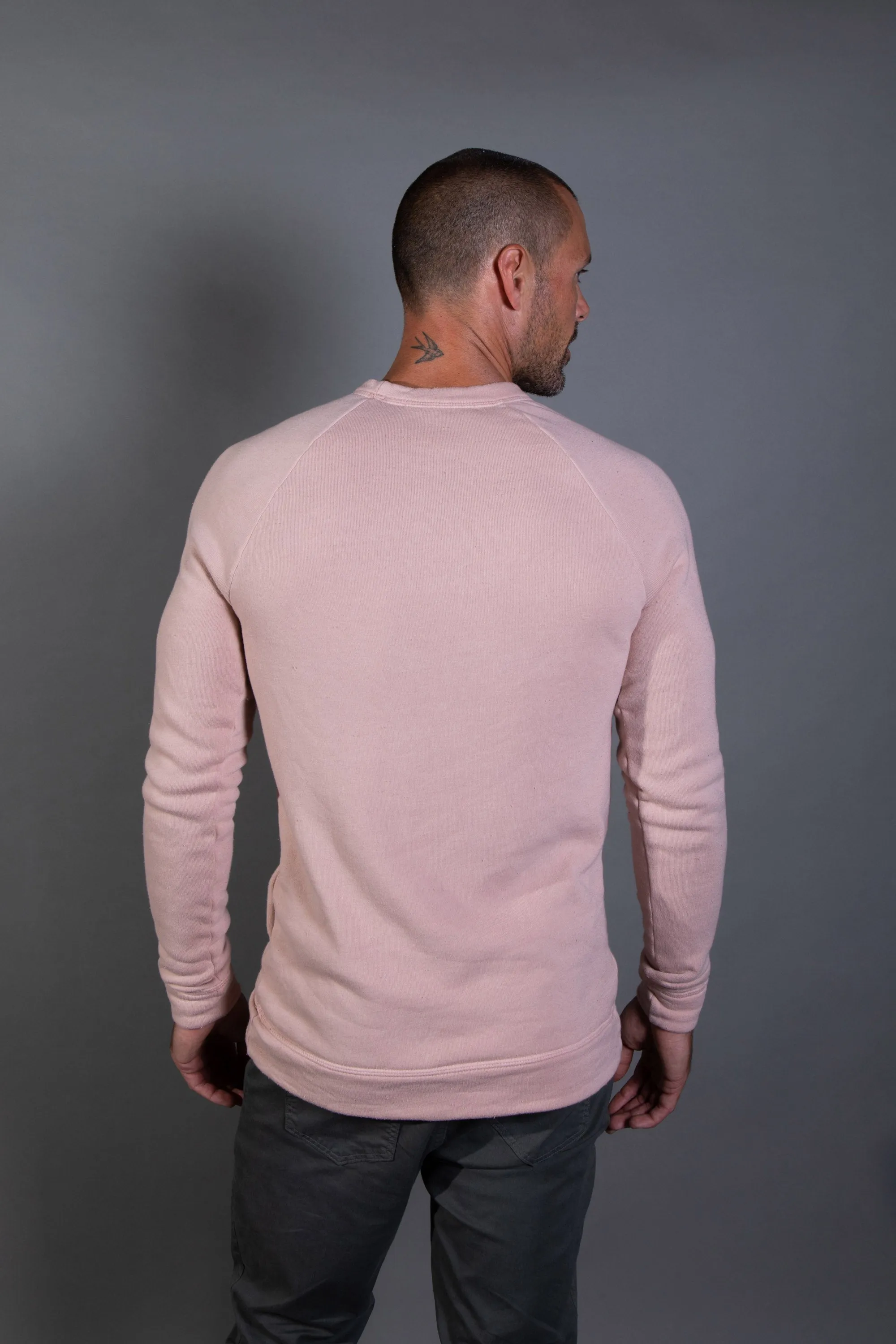 Men's French Terry Slim Fit Crew Neck Sweatshirt