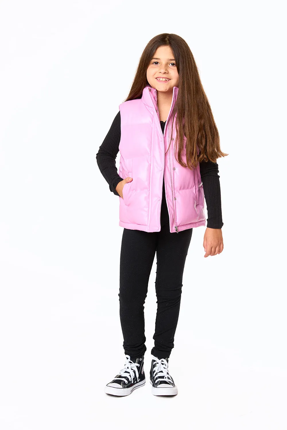 Mini Helen Puffer Vest - Bubble Gum