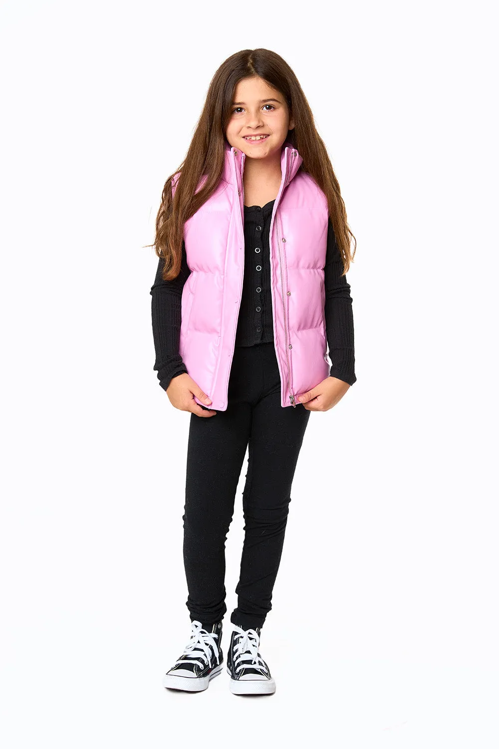 Mini Helen Puffer Vest - Bubble Gum