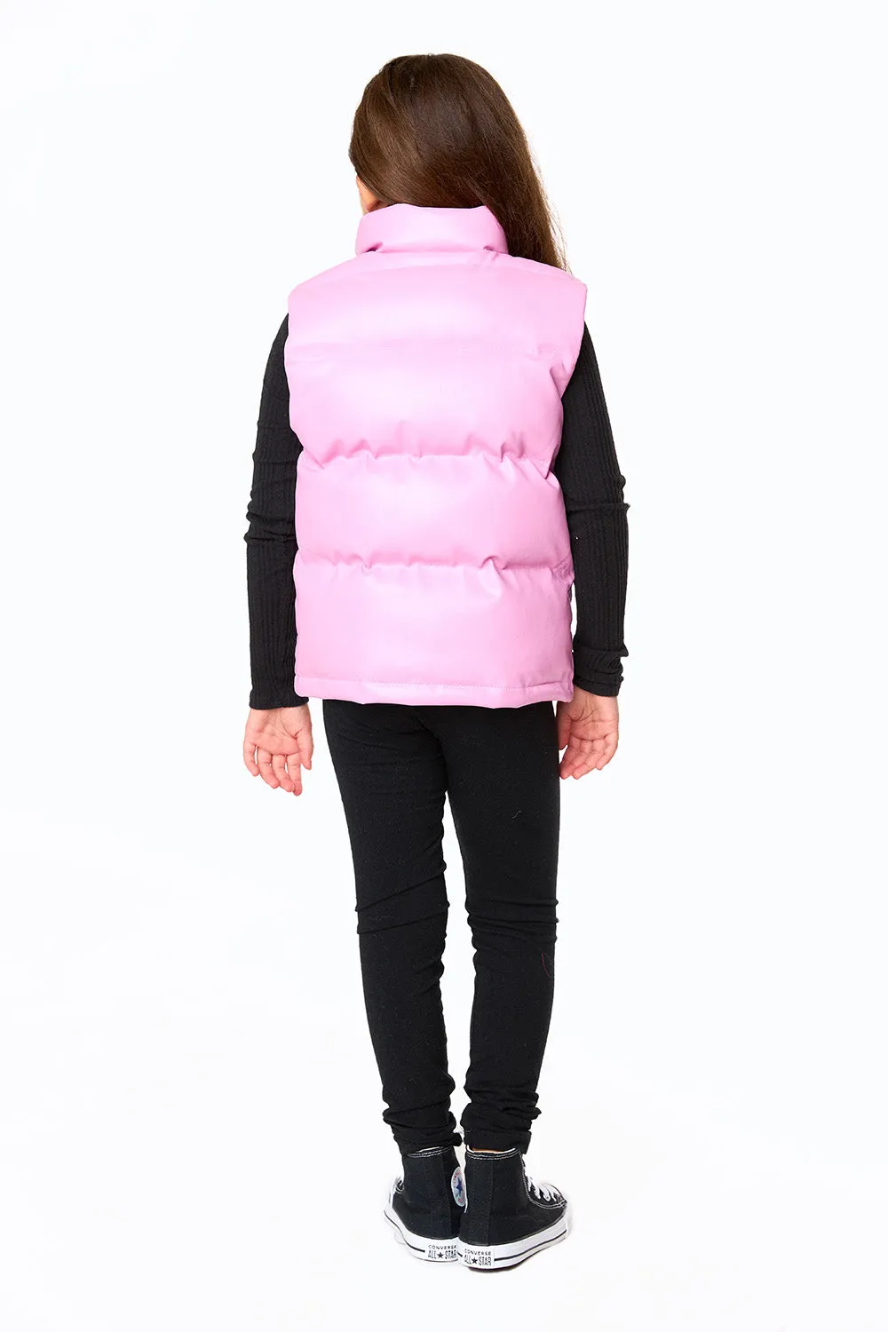 Mini Helen Puffer Vest - Bubble Gum