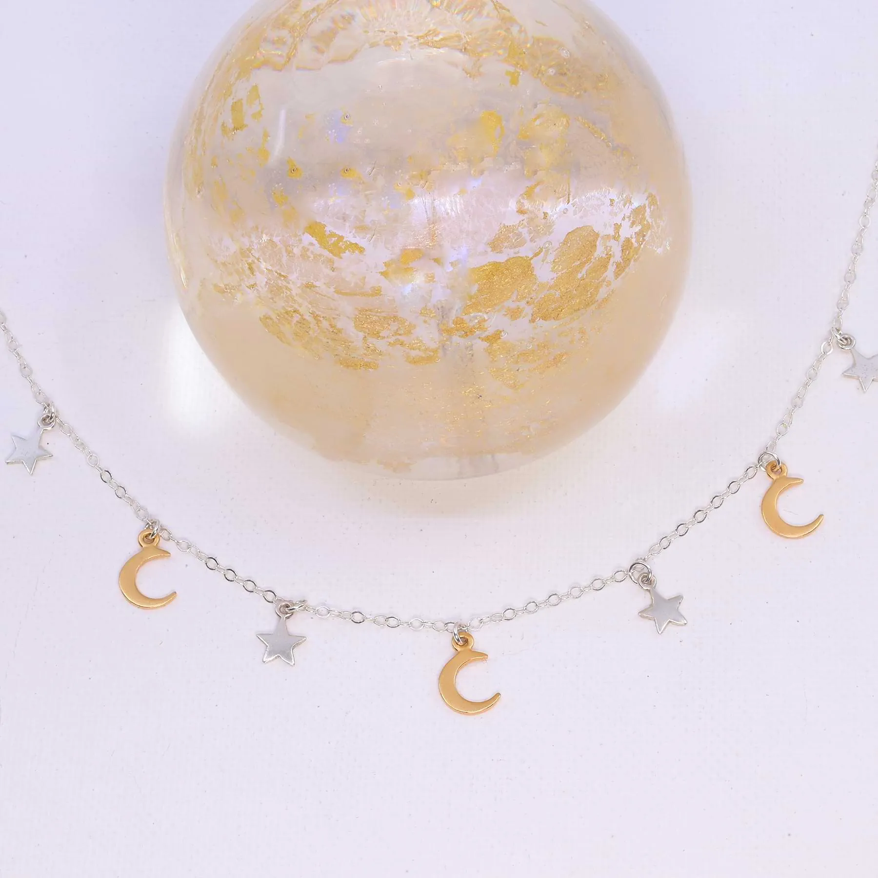 Moonstruck - Celestial Mixed Metal Charm Necklace