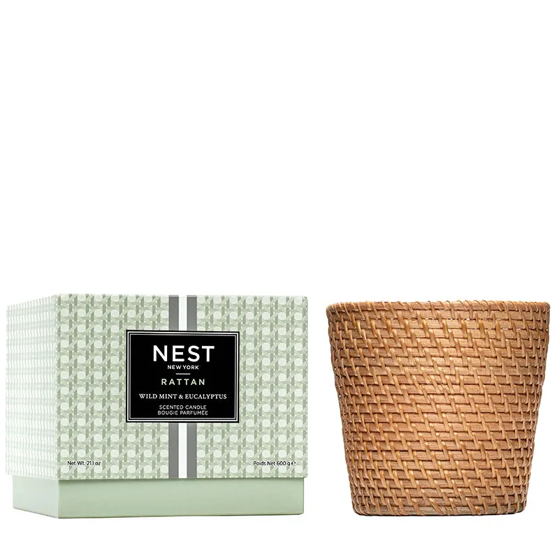 NEST FRAGRANCES | Rattan Wild Mint & Eucalyptus Candle