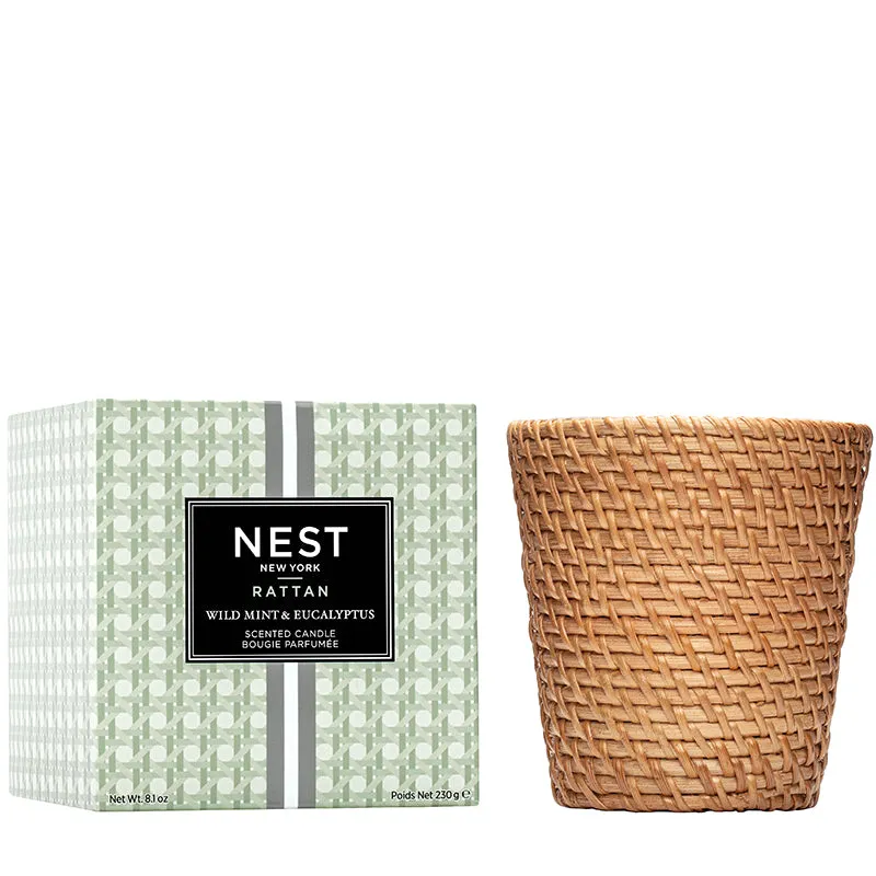 NEST FRAGRANCES | Rattan Wild Mint & Eucalyptus Candle