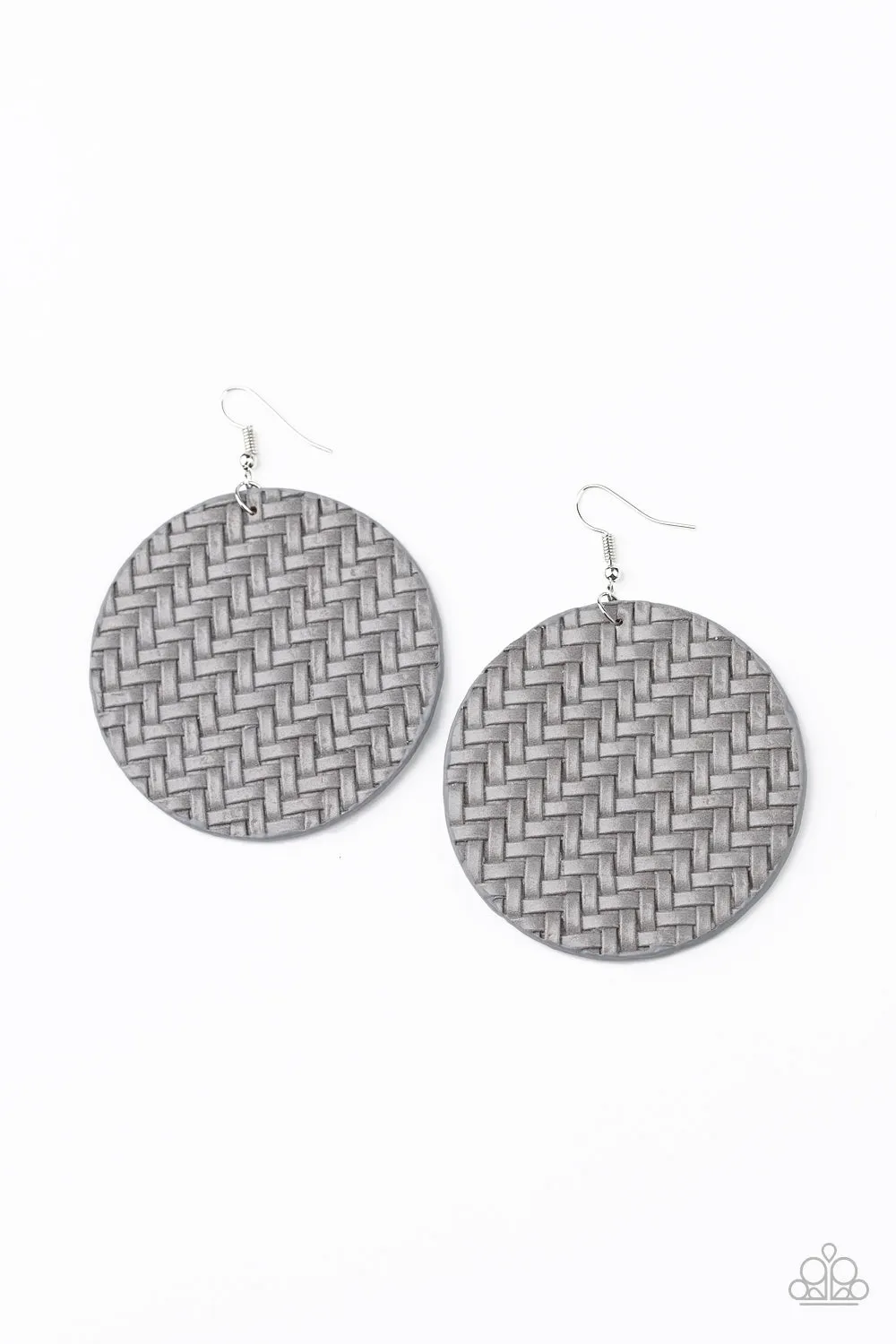 Paparazzi Plaited Plains - Silver Earring