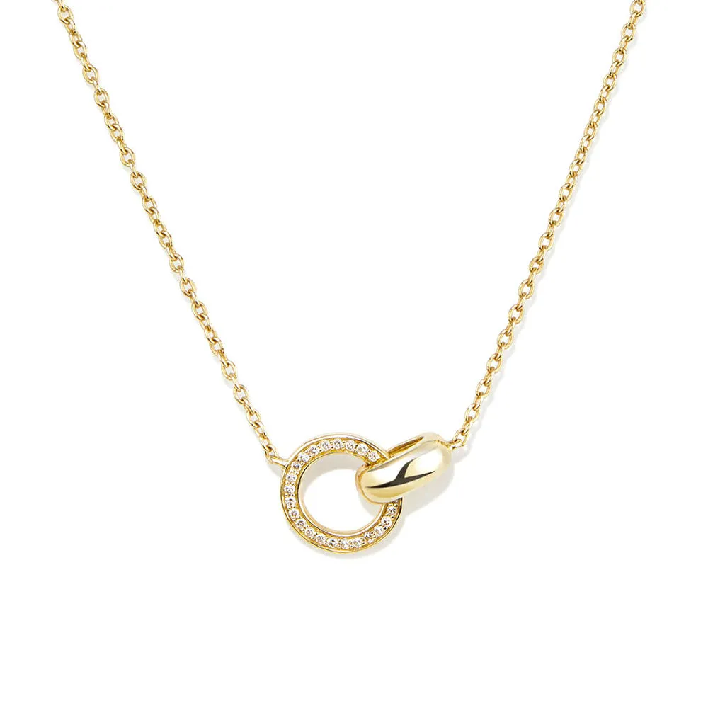 Pavé Lab Grown Diamond Interlocking Love Necklace