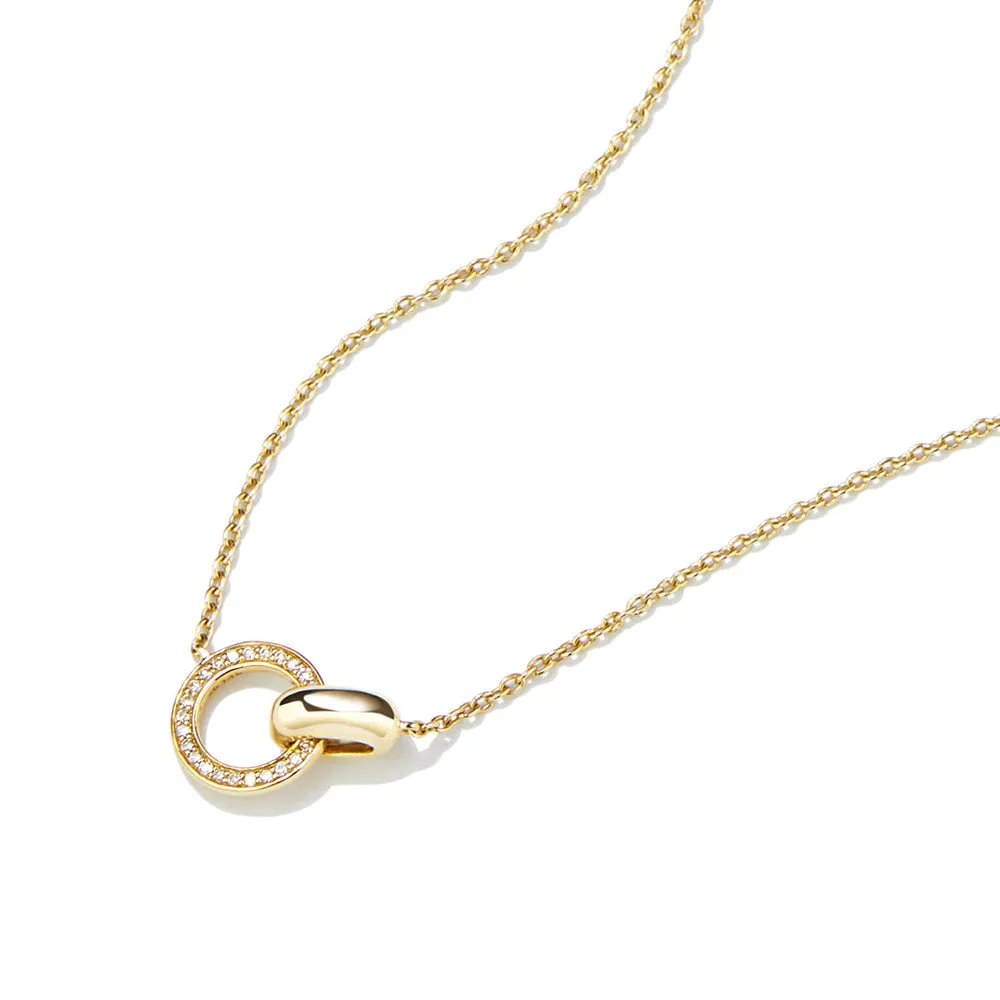 Pavé Lab Grown Diamond Interlocking Love Necklace