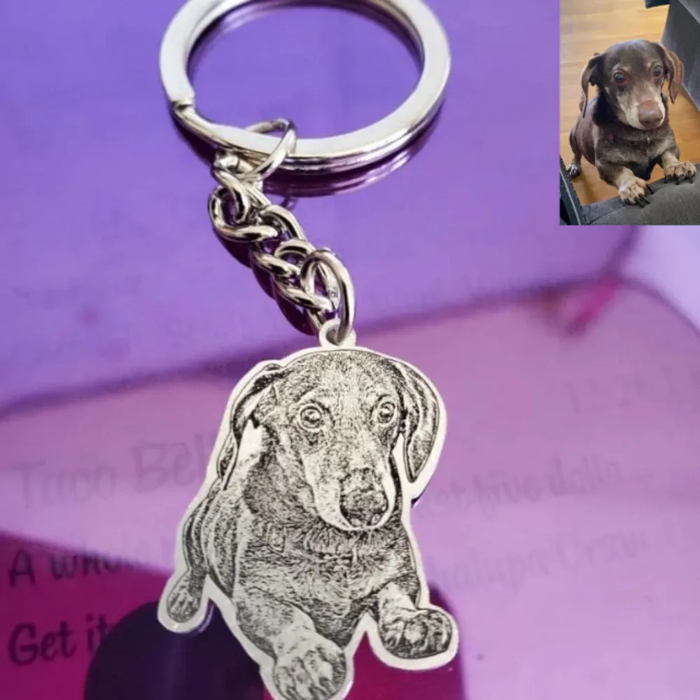 Personalized Photo Engraved Keychain