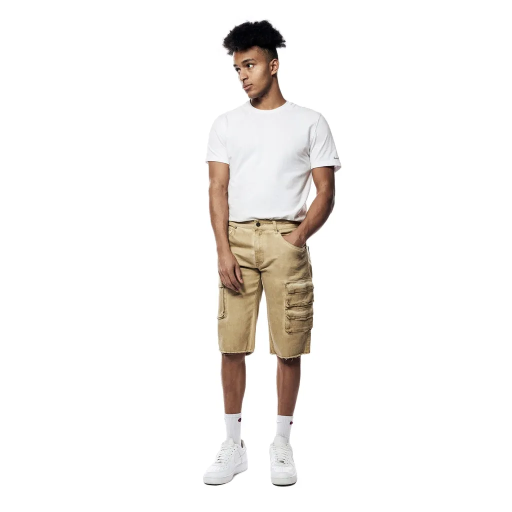 Pigment Dyed Twill Utility Shorts - Khaki