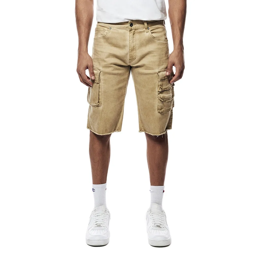 Pigment Dyed Twill Utility Shorts - Khaki