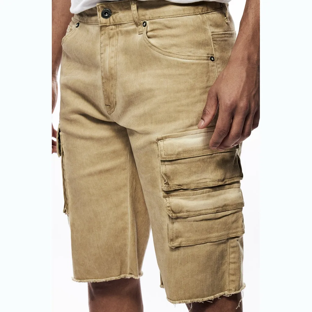 Pigment Dyed Twill Utility Shorts - Khaki