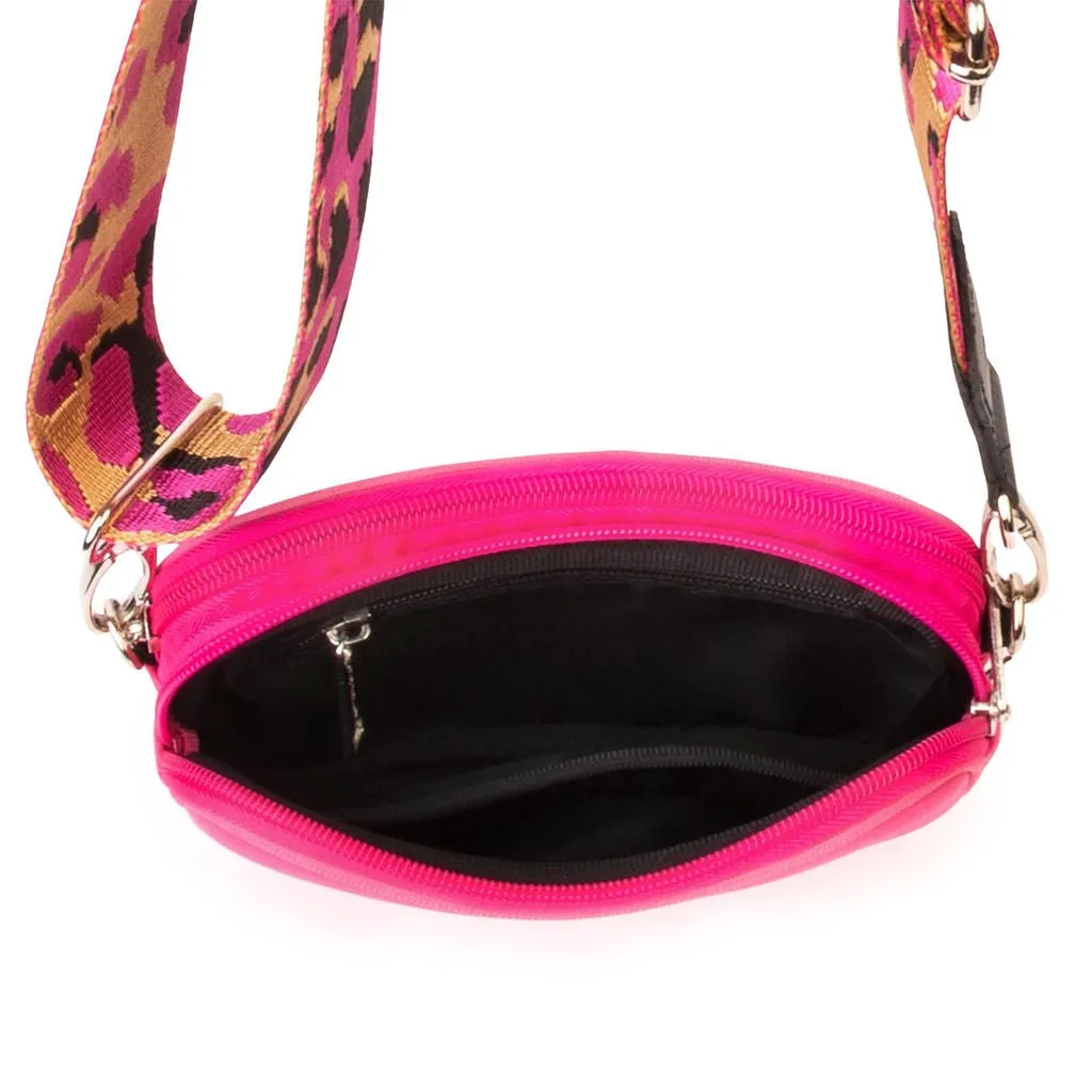 Pink Dual Zipper Belt/Crossbody Bag