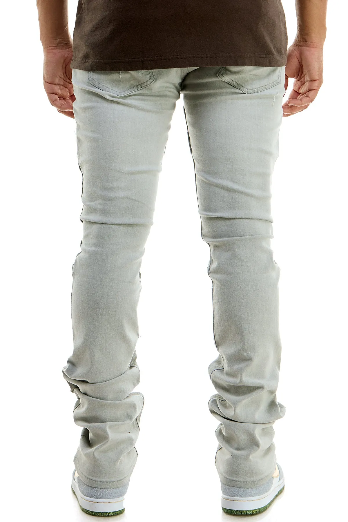 Pocket White Men's Skinny Stacked Jeans