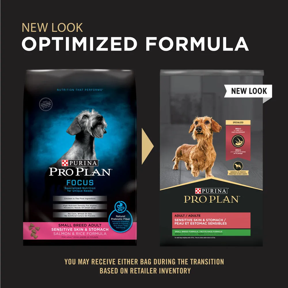 Purina Pro Plan High Protein Sensitive Skin & Stomach Small Breed Salmon & Rice Formula Dry Dog Food