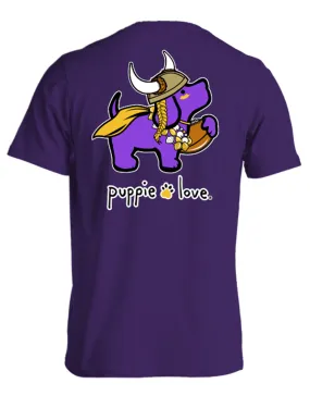 PURPLE AND GOLD MASCOT PUP