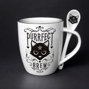 Purrfect Brew Mug & Spoon Set