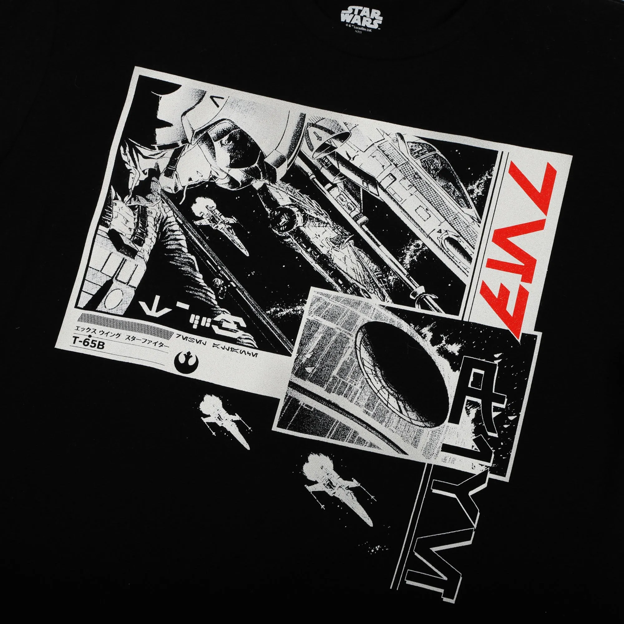 Red Five Manga Black Tee