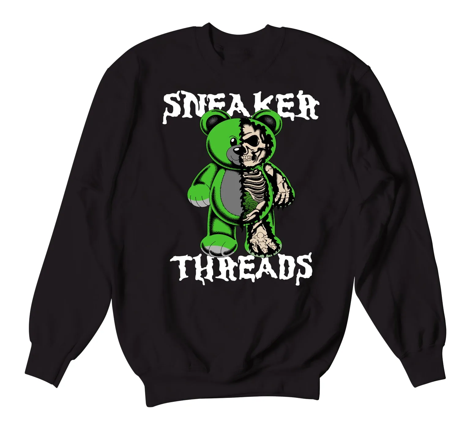 Retro 3 Pine Green Play Bear Sweater