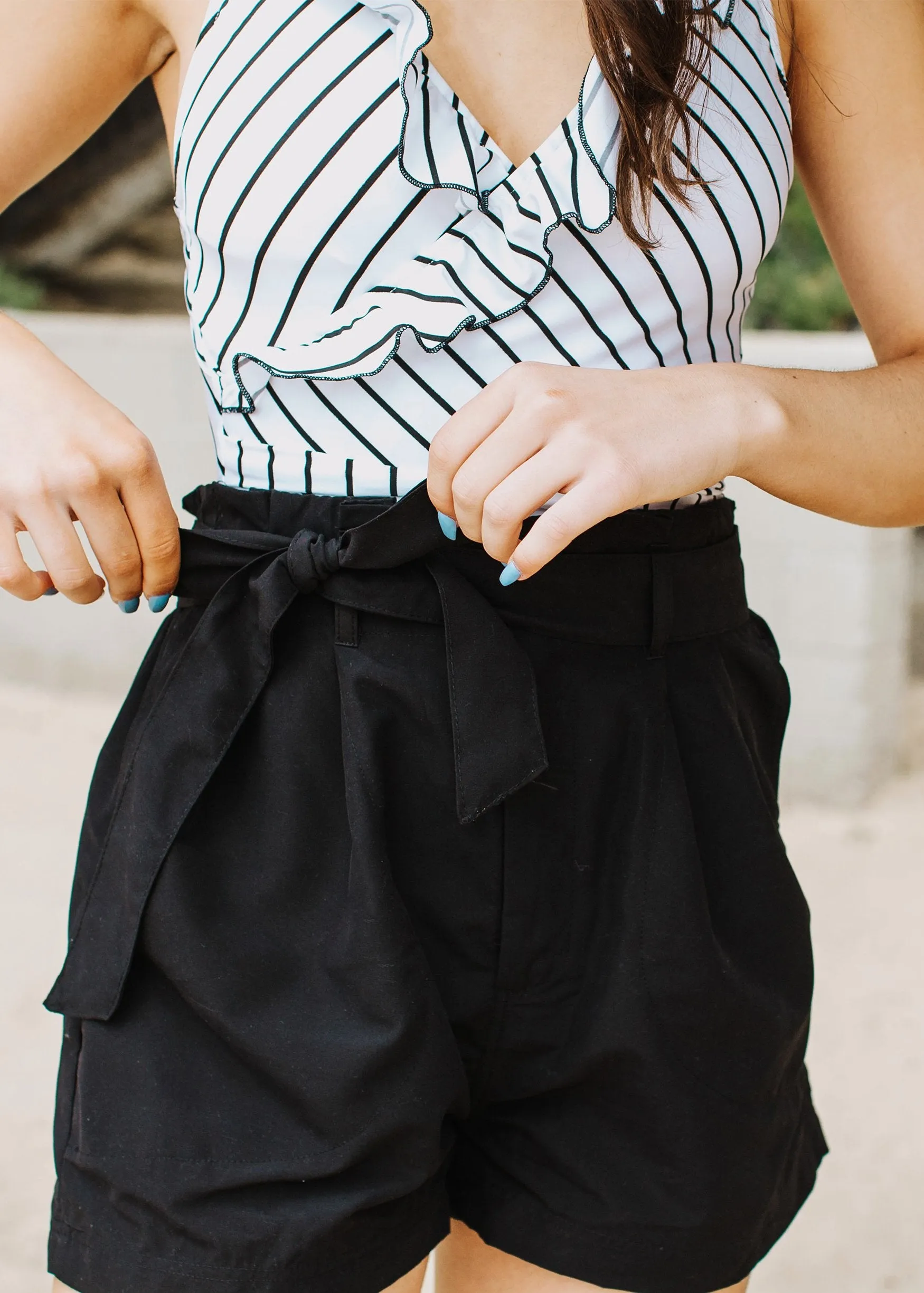 shorts in ebony