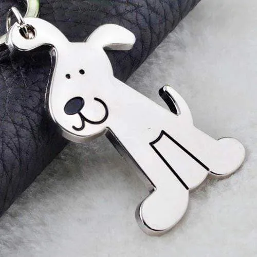 Smiling Dog Key Ring