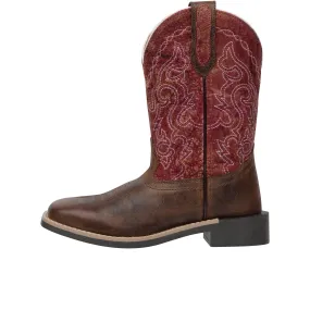 Smoky Mountain Boots Childrens Western Brown Burgandy