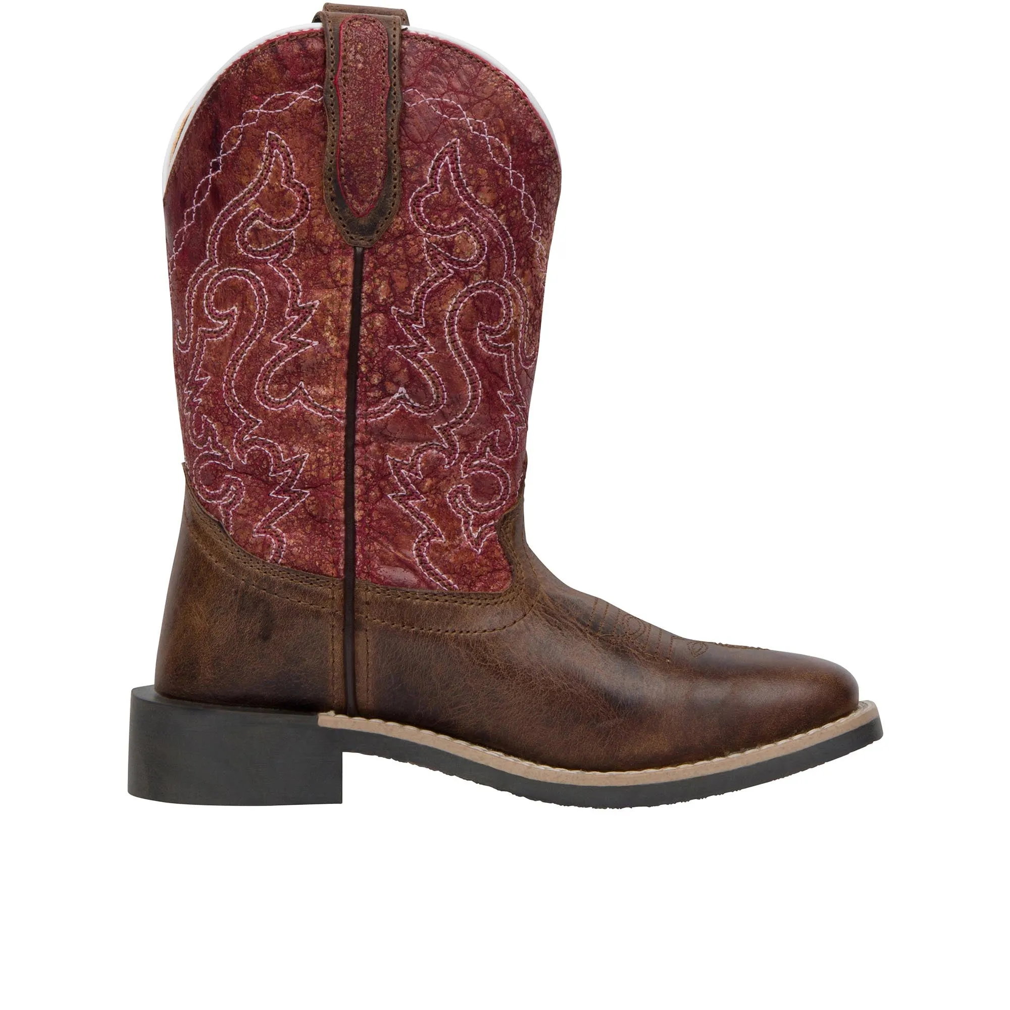 Smoky Mountain Boots Childrens Western Brown Burgandy