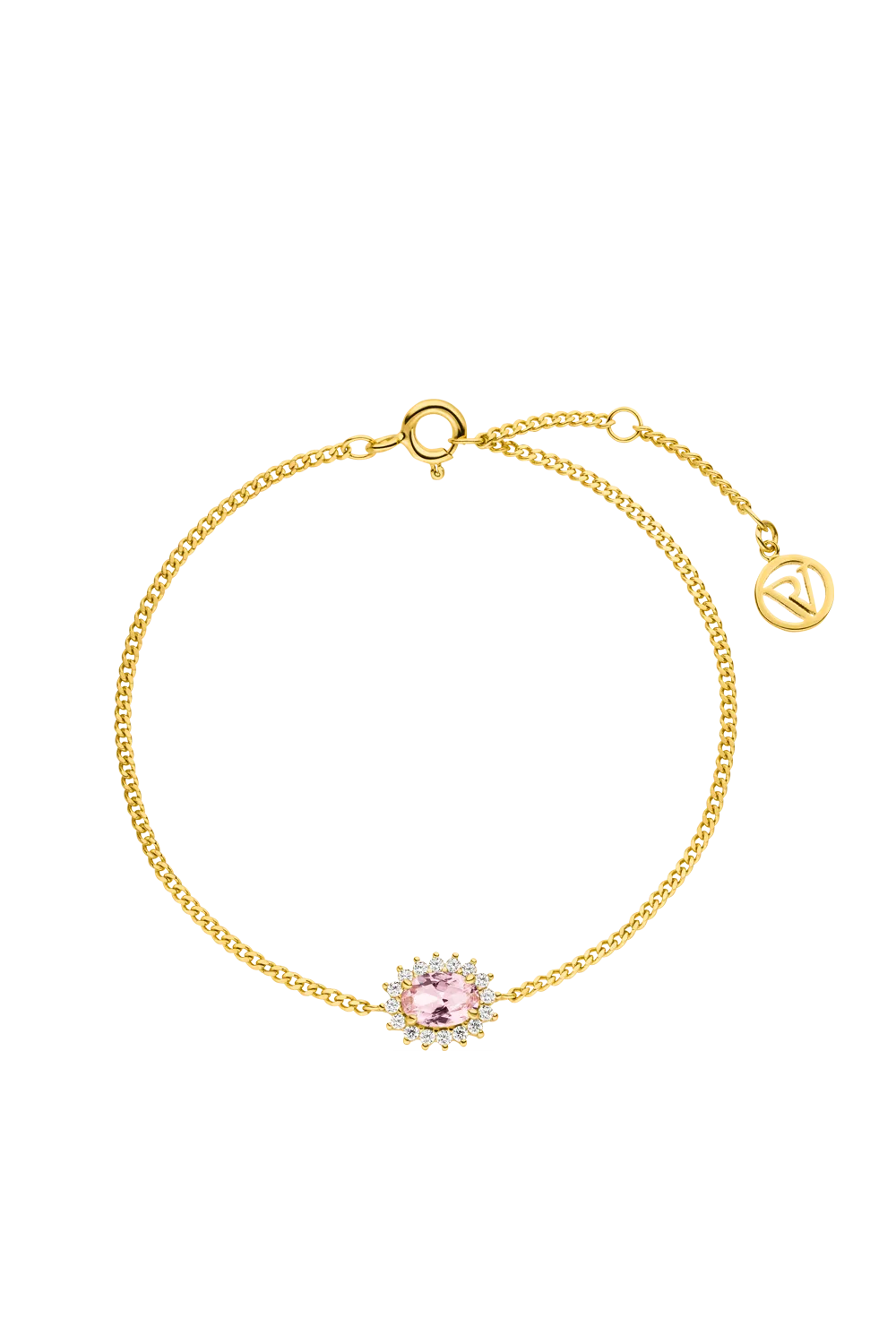 Sparkle Bracelet Pink 14K Gold Plated