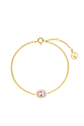 Sparkle Bracelet Pink 14K Gold Plated