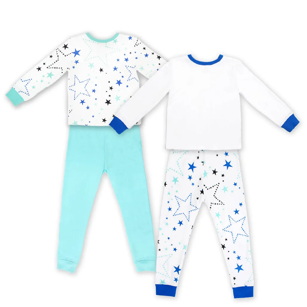 Starry Gaze Jammies Pyjamas 4pc Bundle Set (Green)