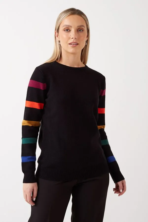 Sugarhill - Stacey Jumper - Black Stripe Sleeve